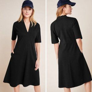 New Anthropologie Allura Black Midi Dress from Velvet by Graham&Spencer Size XS